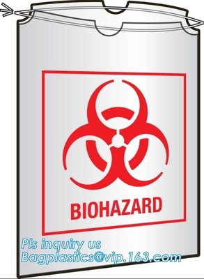 Bolsos aptos para el autoclave del Biohazard del lazo grande enorme estupendo, bolso de polietileno grueso, esterilización del vapor del bolso del polipropileno