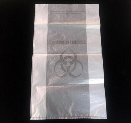 Bolso apto para el autoclave del Biohazard de la emergencia infecciosa en necesidades de la salud del indicador de la etiqueta de advertencia/de la esterilización del rollo