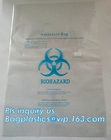 el bolso biodegradable del biohazard/el bolso de basura reciclado, espécimen impreso Biohazard del plástico transparente k del polietileno empaqueta ingenio