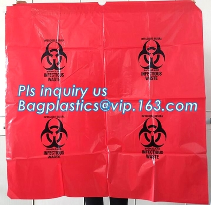 Los bolsos farmacéuticos del transporte del espécimen amarillean el bolso inútil médico de los primeros auxilios, vagos aptos para el autoclave del Biohazard de la emergencia infecciosa