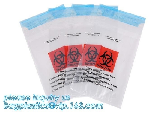 Bolsos inútiles clínicos biodegradables del PLA, bolso inútil médico, cuesta biodegradable resistente de los bolsos de basura de la basura de la basura del biohazard