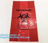 Los linos manchados que la basura empaqueta bulto amarillo del cinturón de lazo valoraron bolsos resistentes del Biohazard por el Biohazard del rollo infeccioso