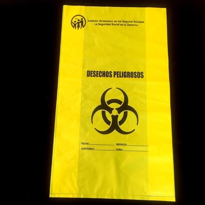 La basura inútil médica del bolso del Biohazard del hospital empaqueta los bolsos inútiles de los linos de las infecciones, bolso de lino del biohazard rojo para el hospital