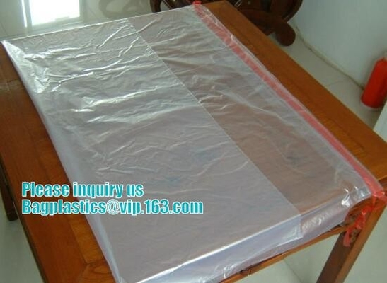 los bolsos claros inútiles del amianto de la industria, venden los bolsos con la impresión roja, LDPE fuerte Asb material de los desperdicios del amianto del plástico transparente