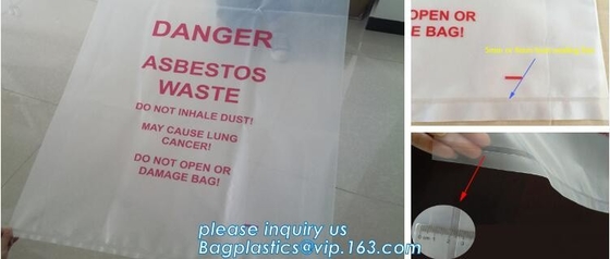 Bolsos de basura de empaquetado modificados para requisitos particulares materiales del amianto resistente industrial abonable del plástico transparente del logotipo del LDPE, bagplasti