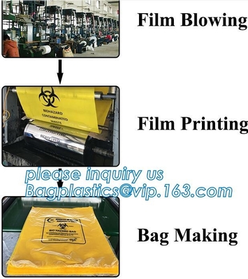 Bolsos de basura de empaquetado modificados para requisitos particulares materiales del amianto resistente industrial abonable del plástico transparente del logotipo del LDPE, bagplasti