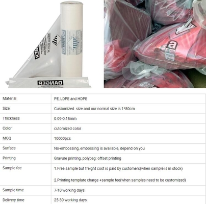 El amianto más grueso de gran tamaño grande al por mayor del LDPE quita los bolsos, bolsos de basura disponibles del biohazard, la bolsa de poliéster del amianto, bageas