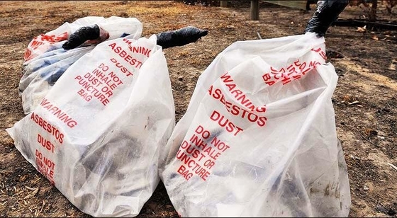 bolso de basura amarillo del amianto de la bolsa de plástico de los desechos peligrosos, buria plástico polivinílico de la basura del asbersto del almacenamiento del polietileno claro grande