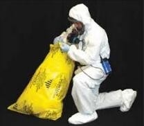 Los bolsos amarillos del retiro y del entierro de la disposición del amianto, fuente del fabricante modifican la bolsa de plástico amarilla del color para requisitos particulares para el asb que embala