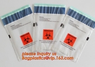 El laboratorio respetuoso del medio ambiente utiliza el bolso plástico del espécimen de la patología del Biohazard de 3 paredes, bolso claro impreso plástico del espécimen del biohazard del LDPE