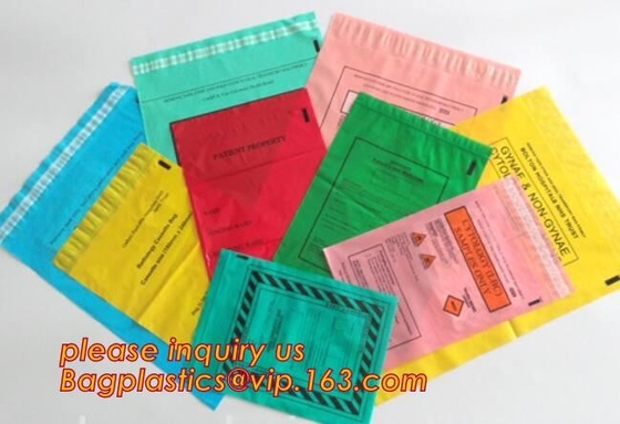 Bolso biodegradable del espécimen k del Biohazard del almidón de maíz de la bolsa de plástico del PLA, bolso del espécimen de las paredes del LDPE tres con el bolsillo, pac