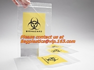 bolsos del espécimen del Biohazard 3-wall, bolsos del transporte del espécimen del laboratorio, bolso del espécimen de dos bolsillos, bagplastics, bagease, pac