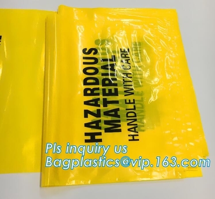 Bolsos disponibles biodegradables de la eliminación de residuos del Biohazard, BOLSOS BIOLÓGICOS del PELIGRO, Bio-peligro/residuos infecciosos