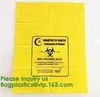 el Biohazard inútil clínico fuerte de 25 x/los bio bolsos del amarillo del peligro, esteriliza los bolsos biológicos/espécimen del peligro empaqueta bagease
