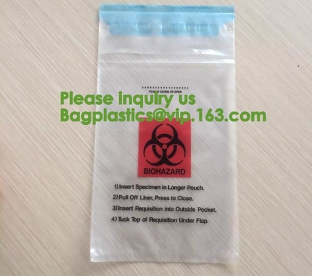 Bolsos biológicos del peligro - fuentes de los primeros auxilios y de la seguridad, BOLSOS INÚTILES MÉDICOS, BOLSOS del BIOHAZARD, BOLSOS del BIO-PELIGRO, bolso del bagplastics