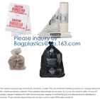 Bolso plástico grueso del amianto de la buena calidad del bolso inútil disponible de gran tamaño del Biohazard PE, PA industrial plástico enorme de la basura