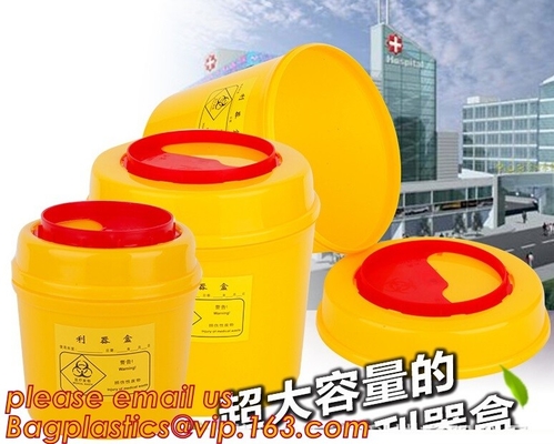 RECIPIENTES PARA RESIDUOS del BIOHAZARD, CAJA DE ALMACENAMIENTO PLÁSTICA, CAJA DE HERRAMIENTAS MÉDICA, ENVASE AGUDO, CAJA de SEGURIDAD, hospital disponible Bioh