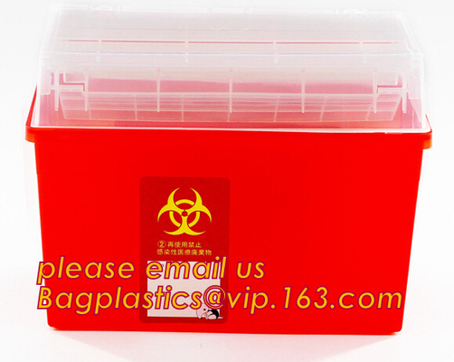RECIPIENTES PARA RESIDUOS del BIOHAZARD, CAJA DE ALMACENAMIENTO PLÁSTICA, CAJA DE HERRAMIENTAS MÉDICA, ENVASE AGUDO, CAJA de SEGURIDAD, hospital disponible Bioh