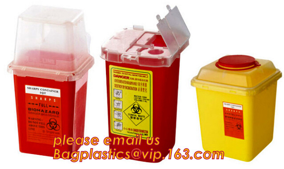 Envases médicos disponibles plásticos de los sostenidos, caja de seguridad de Kenia para la aguja/el envase agudo inútil médico, plástico médico