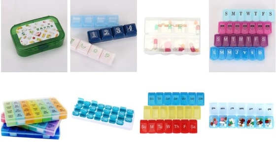 de siete días una caja desmontable fresca de las drogas de la semana con el caso 4 cada día, con seguridad organizador móvil de la píldora 7case, mini pocke compacto lindo
