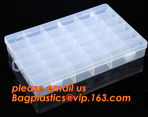 Caja de almacenamiento plástica ajustable para el clavo Art Design Decoration, cosméticos plásticos multifuncionales creativos cas de la caja de almacenamiento
