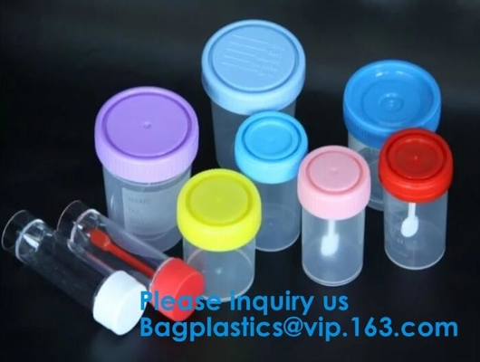 Muestra disponible estéril 60ml 100 del hospital envase de la taza del colector de la orina de la colección de la medida de la prueba de 120 ml