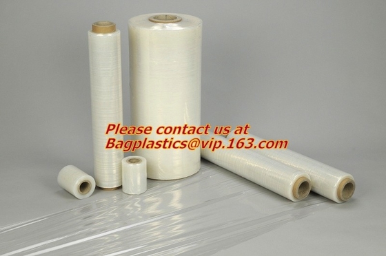 El PE coloreó la película de estiramiento del plástico de embalar, PE Mini Stretch Banding Film, película de empaquetado echada plástica del estiramiento industrial