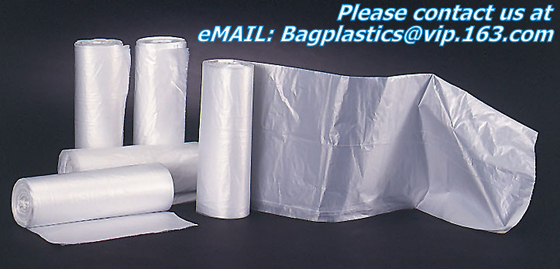 Drawtape biodegradable resistente, bolso de rollo resistente de la basura de la basura del lazo plástico, bolso del drawtape del cierre para la basura