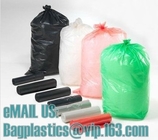 Los bolsos de basura fáciles del gancho agarrador del hogar biodegradable abonable, sello Rolls de la estrella, resistente pueden los trazadores de líneas, bolsos de basura, Contr a granel