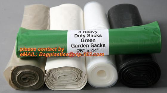 El lazo de los bolsos de basura espesa los trazadores de líneas materiales del compartimiento de los bolsos para la oficina, hogar, cuarto de baño, cocina, 80 cuenta, bagplast del bagease