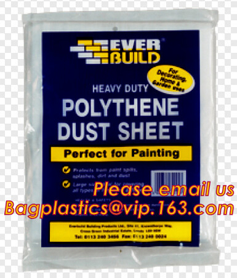 portada disponible plástica para proteger los muebles, hoja de polvo protectora plástica del paño de recogida/película de la cubierta