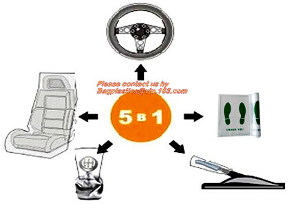 cubierta disponible de la alfombra del coche de la funda de asiento de la estera del pie de la funda de asiento de los asientos de carro del volante de la hoja reutilizable de nylon de la cubierta disponible