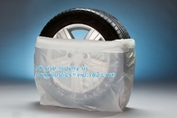 bolso plástico del neumático, bolsos grandes del neumático del bolso, bolsos disponibles del almacenamiento de la cubierta del neumático del PE del plástico transparente del HDPE, Plas impresos del bolso plano PE
