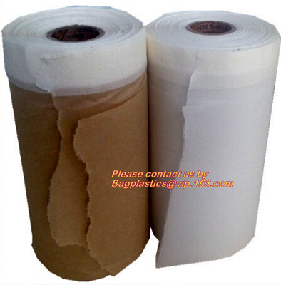 La pintura DE PAPEL del coche grabó la película plástica del descenso, cinta adhesiva pregrabada de pintura auto con la hoja que enmascaraba, PAPEL de ARROZ, PLÁSTICO