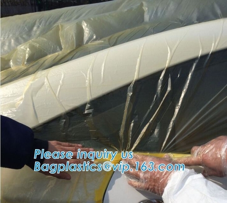 Película auto de la pintura del plástico protector transparente de alta calidad del HDPE, película que enmascara pintable para la máscara del coche, PA auto moverspray