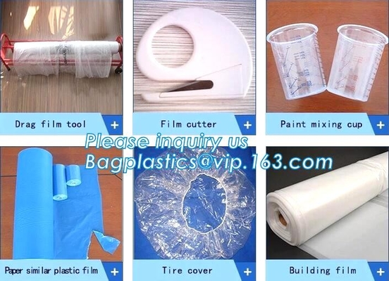 el enmascarar auto del poliuretano plástico para la pintura los 4*300m, película para los coches, bagplasti de la protección de la pintura auto plástica de Tape M que enmascara