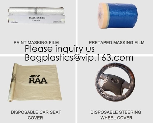 Película que enmascara de la mano, pintura adhesiva de pintura superficial polivinílica pregrabada de la cinta auto de la pintura de la cubierta de la protección de la cinta de la película que enmascara