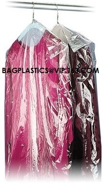 Bolsos plásticos plásticos de la limpieza en seco de la ropa disponible transparente al por mayor barata en el rollo para la ropa