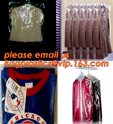 Cubierta perforada de la ropa del plástico transparente en el rollo, portatrajes plásticos disponibles en el tintorero, portatraje del vestido del traje para