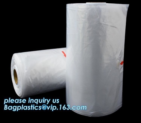 los bolsos de la limpieza en seco del paquete ruedan, los portatrajes al por mayor del HDPE del guardapolvo de la limpieza en seco del plástico transparente para el stor de empaquetado de la ropa