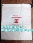 bolso plástico polivinílico modificado para requisitos particulares biodegradable del lavadero del hotel del lazo, ropa de empaquetado del hotel para la bolsa de plástico del lavadero