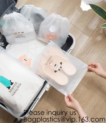 Artículo de tocador casero impermeable biodegradable abonable del maquillaje de las misceláneas del viaje de Matte Gift Drawstring Reusable Eco-Friendly