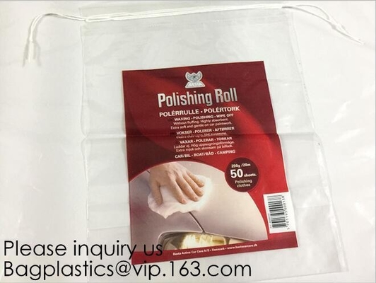 El lavadero abonable, biodegradable empaqueta el zapato del viaje de la hospitalidad empaqueta almacenamiento no tejido con la cuerda para los hombres y las mujeres grandes