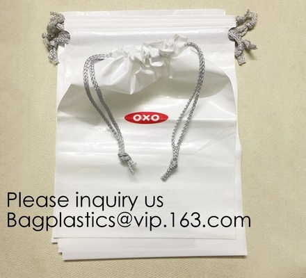 El lavadero abonable, biodegradable empaqueta el zapato del viaje de la hospitalidad empaqueta almacenamiento no tejido con la cuerda para los hombres y las mujeres grandes
