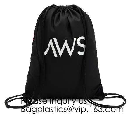 La mochila multicolora del lazo empaqueta deportes cincha los bolsos del almacenamiento de la mochila de la secuencia del saco para el lazo de la mochila del gimnasio que viaja