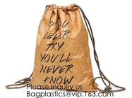 Mochila del lazo - bolsa de papel del bolso de Tyvek, bolso impermeable de Tyvek para el gimnasio o viaje, dentro de la mochila Colorf del bolsillo con cierre
