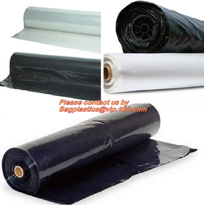 Películas protectivDustless de la protección de Warehouse PE de la alfombra para la eliminación del polvo, color plástico los 2mx100m del negro de la película de los constructores de la hoja,