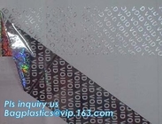 Etiqueta del pisón/etiqueta engomada olográficas evidentes del VACÍO del holograma de la seguridad, etiqueta engomada de Antifake Logo Printing Peel Off Void, garantía