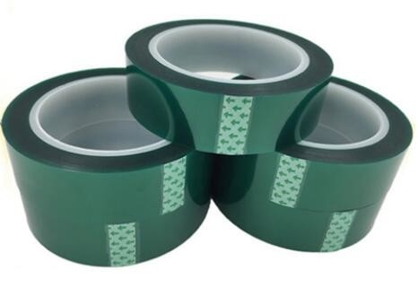 La capa a prueba de calor de electrochapado adhesiva del polvo del ANIMAL DOMÉSTICO de la cinta del silicón verde del poliéster graba la cinta adhesiva verde