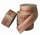 El agua reforzada activó la cinta engomada de papel impresa de encargo de Kraft, Brown convencional/etiqueta engomada blanca del filamento del papel de Kraft